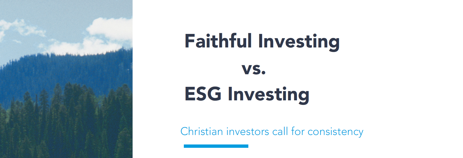 Read more about the article Faithful Investing vs. ESG Investing